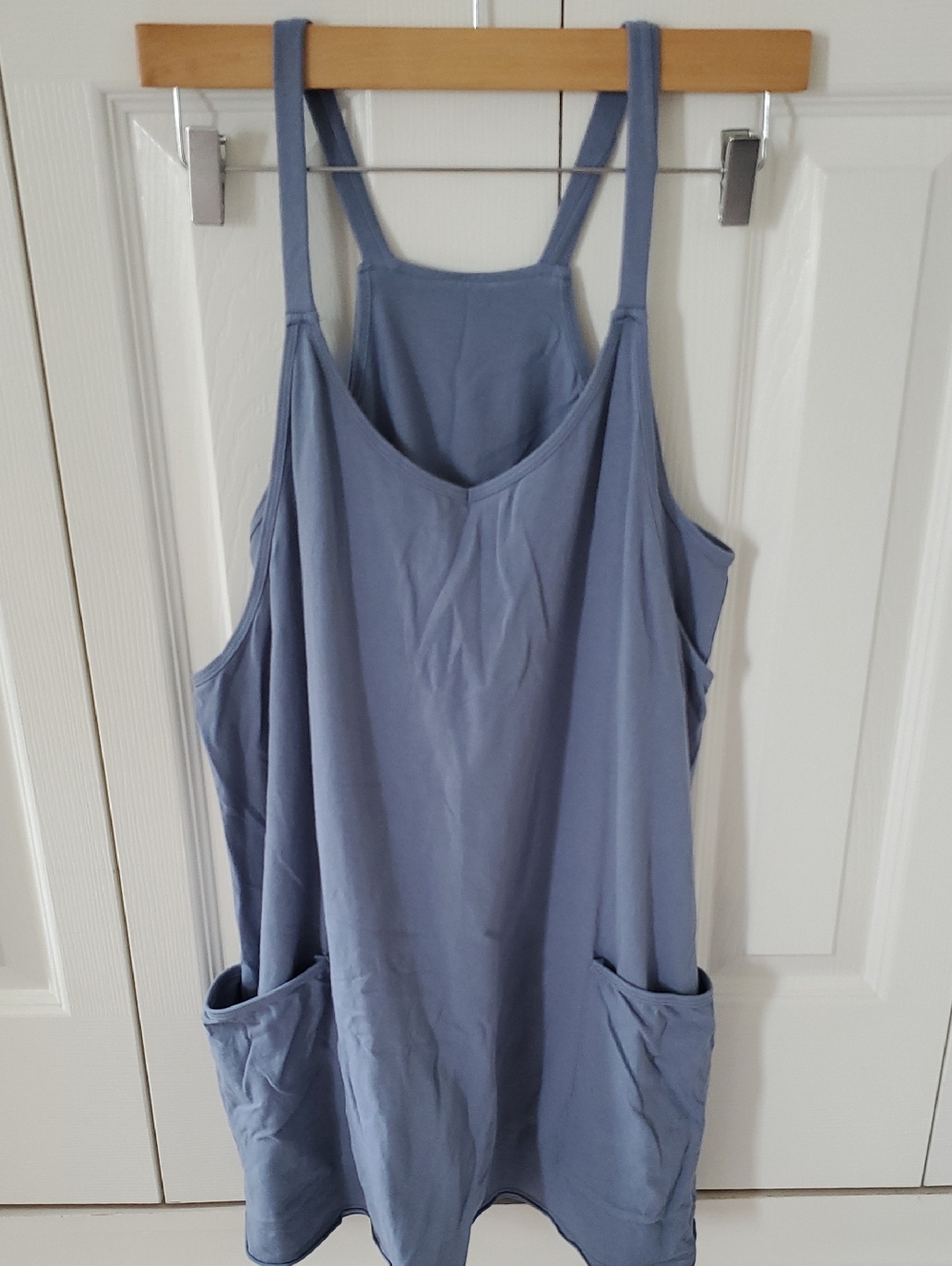 Light Blue Pocketed Sleeveless Sundress